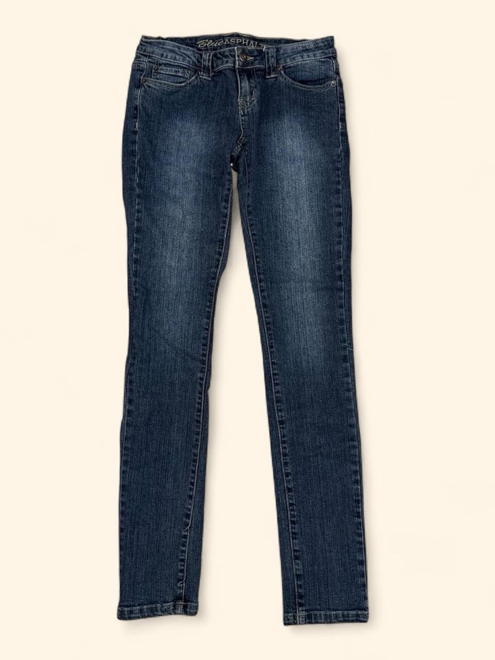 Vintage y2k 2000s Blue Asphalt low rise skinny jeans